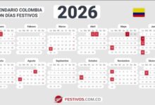 Calendario de Festivos en Colombia para 2026