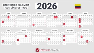 Calendario de Festivos en Colombia para 2026