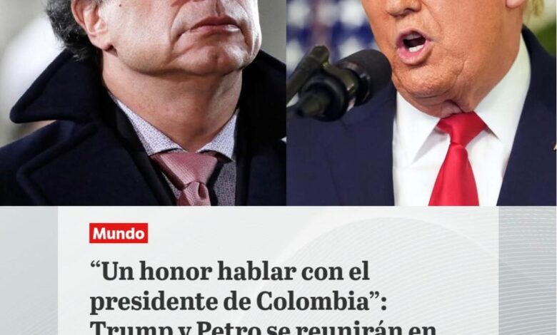 El presidente de Estados Unidos, Donald Trump, confirmó que se reunirá por primera vez con su homólogo colombiano, Gustavo Petro, en la Casa Blanca, en Washington