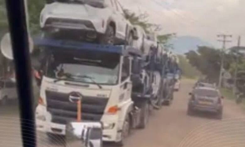 Disidencias de las FARC roban 17 camionetas Toyota en el norte del Cauca