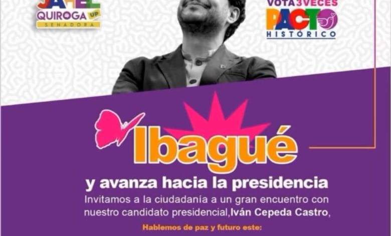 ​Iván Cepeda encabezará gran acto de unidad del Pacto Histórico en Ibagué este jueves 29 de enero